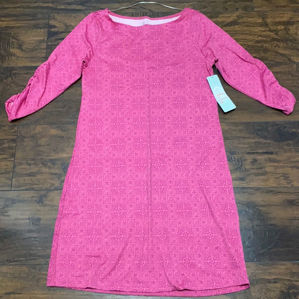 NWT Lola pink 3/4 sleeve dress small